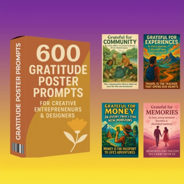 600 Gratitude Poster Prompts