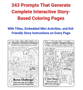 343 Prompts for Interactive Story-Based Coloring Pages