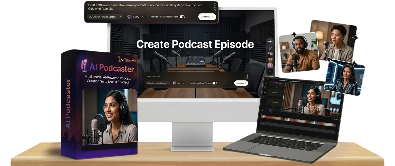 AI Podcaster - Video & Audio AI Podcast Generator App